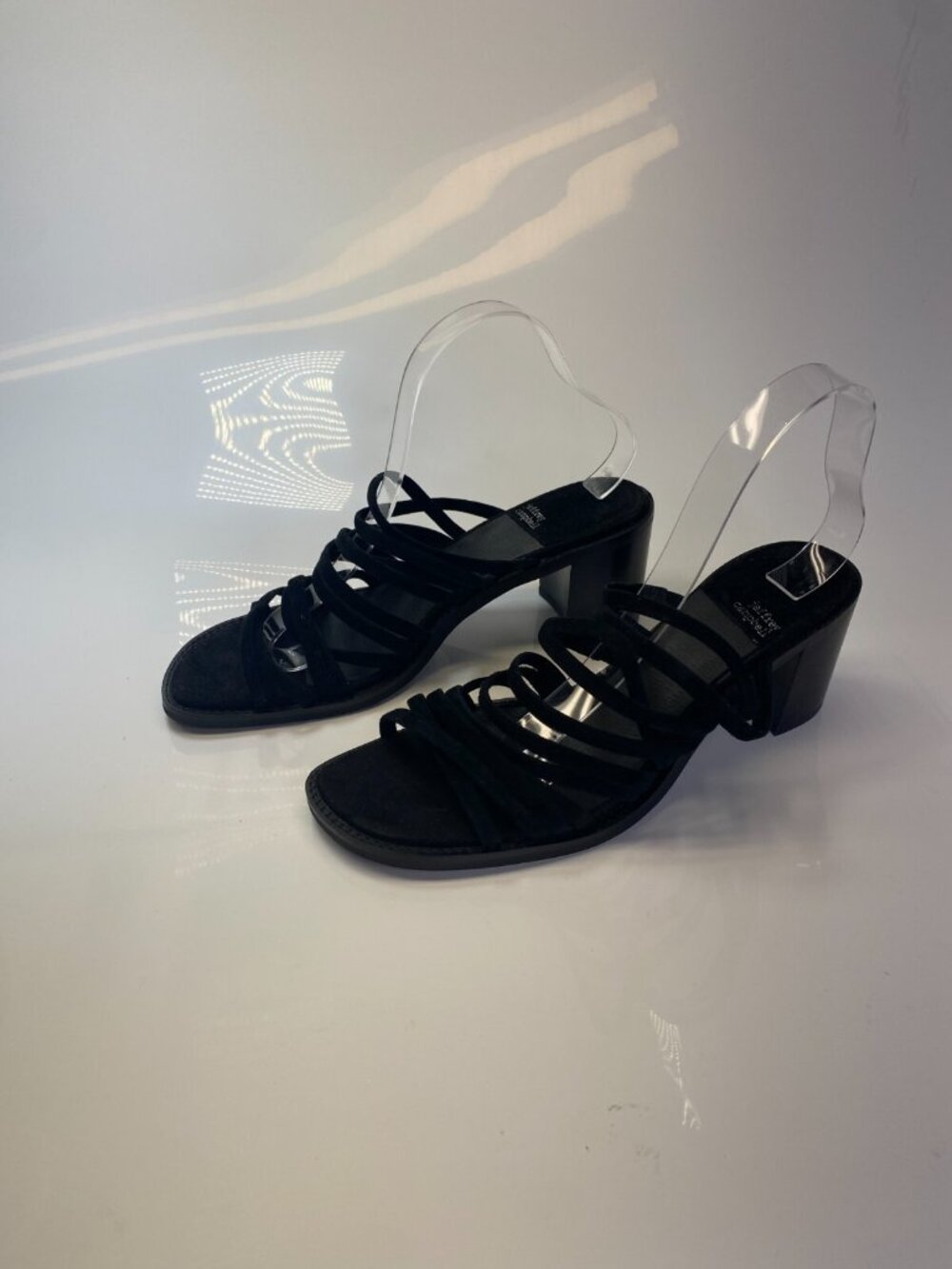 Jeffrey Campbell Womens Leather Black Strap Heel Sandal Sz 10